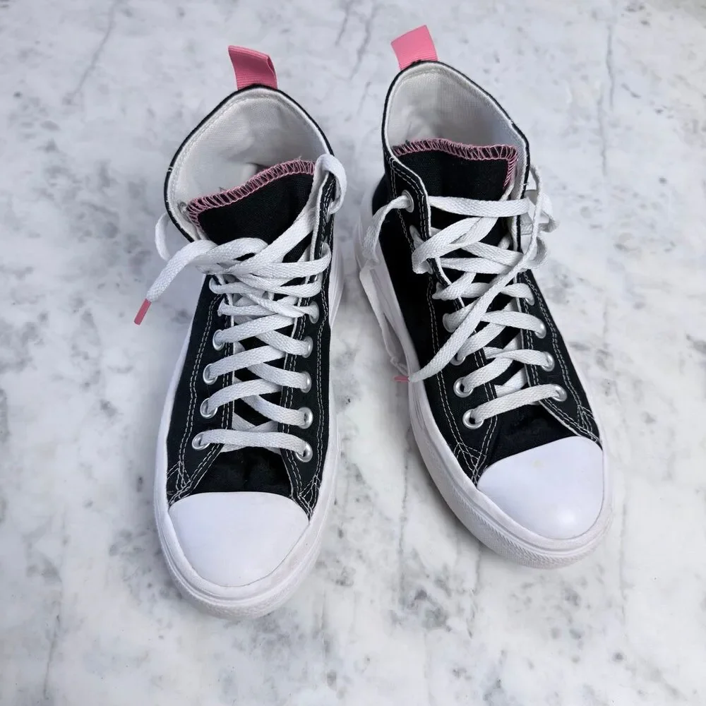 Converse Chuck Taylor All Star Move Hi - Black Pink White Platform 5.5